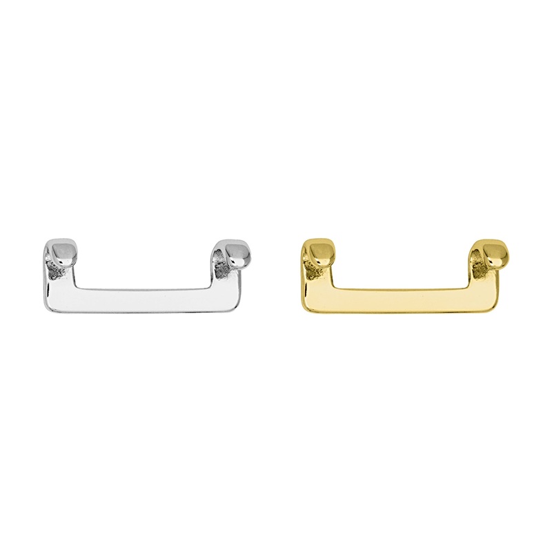 #1308 Sam Browne Hook Bar|Chrome Over Brass|Solid Brass