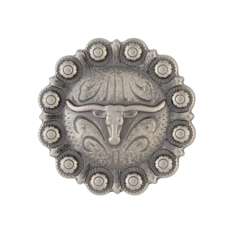 Round Longhorn Berry Concho|1″|1-1/2″