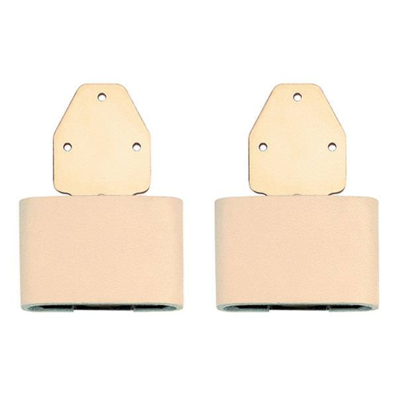 Solid Brass Blevins Buckles, 3 Leather Covered, Vertical