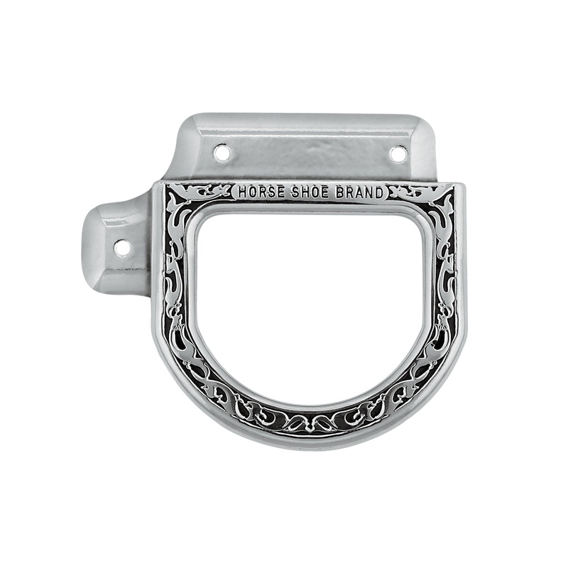 Jeremiah Watt Accented Floral Rear Flat Plate D-Ring, 2-3/8