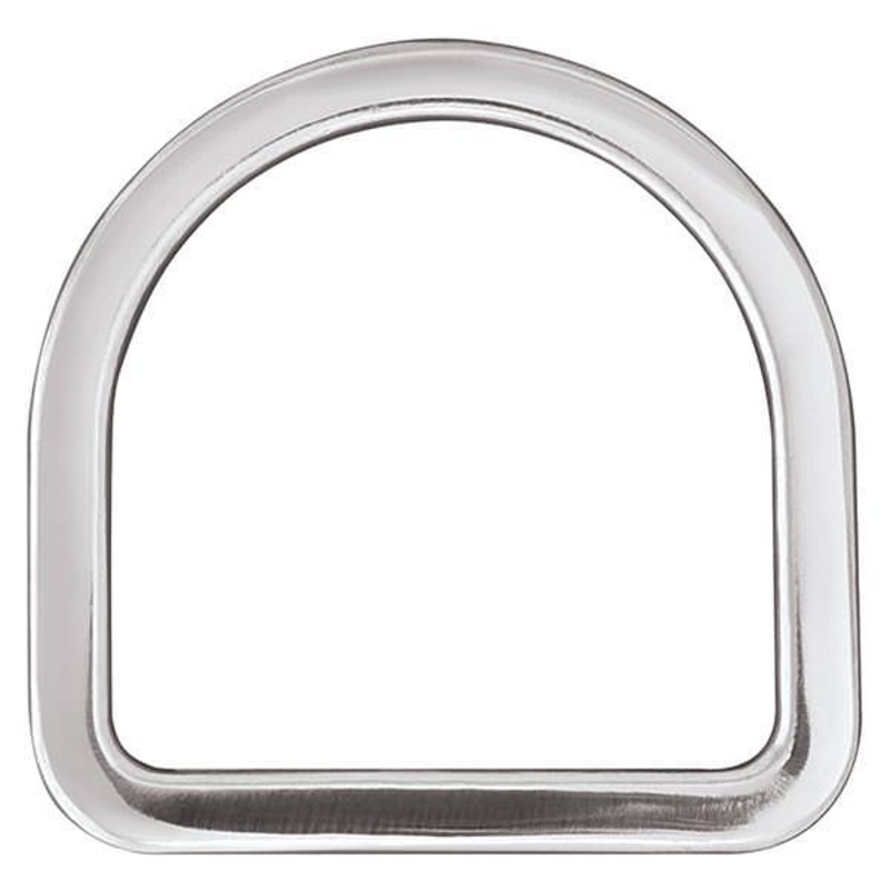 Long Flat Saddle D-Ring Stainless Steel, 3-1/2