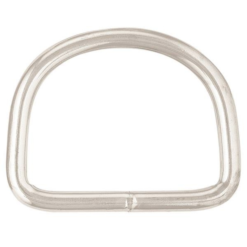 #0 D-Ring Nickel Plated, 3