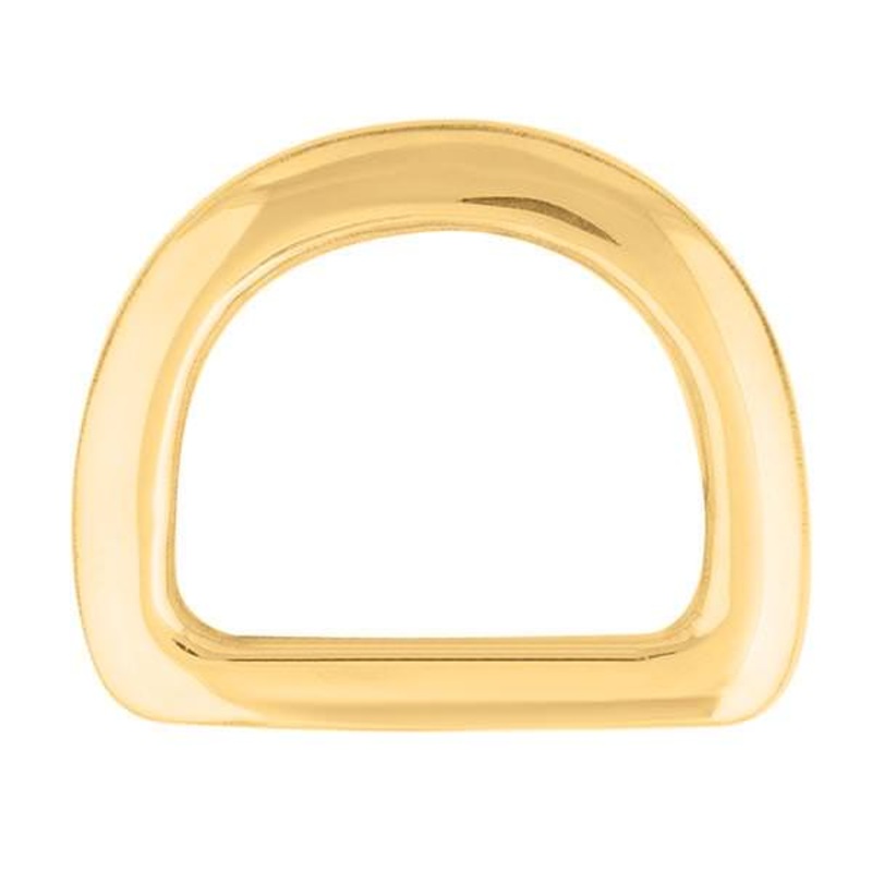 Beveled Saddle D-Ring Solid Brass, 2