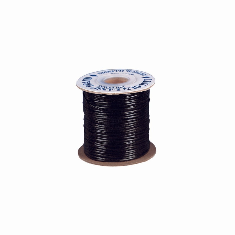 Black Grained Vinyl Lace, 3/32 x 100 yards