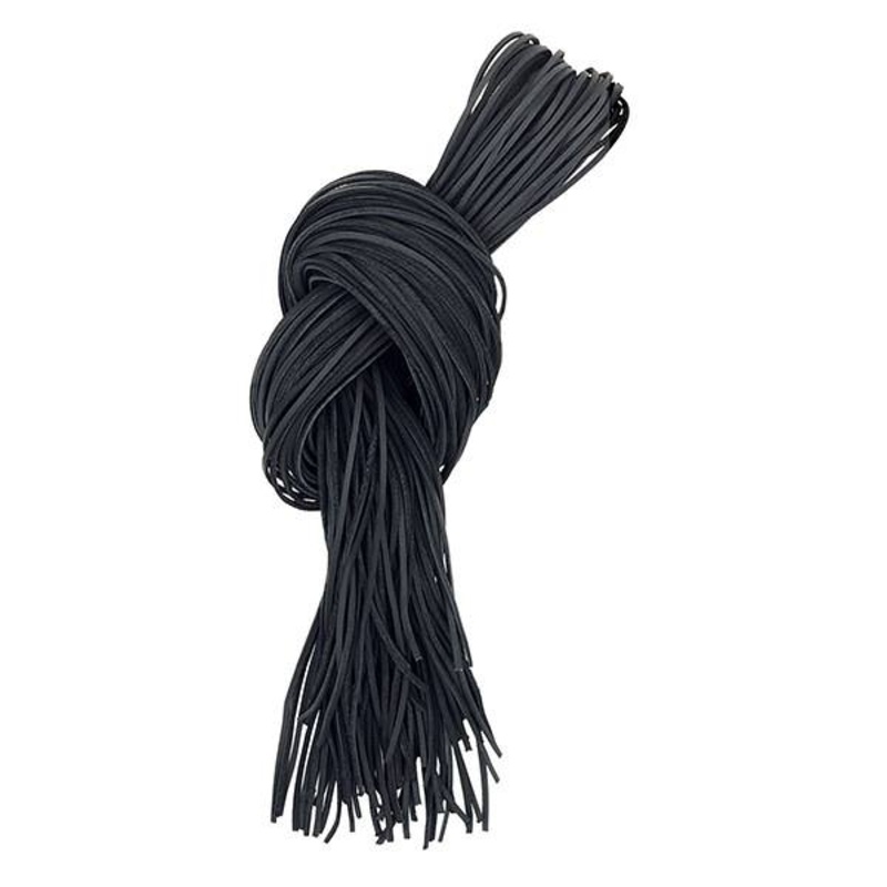 Chrome Tanned Leather Lace, Black, 1/8 x 72
