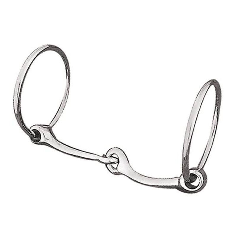 Draft Bit, 6 Snaffle Mouth, Polished Stainless Steel
