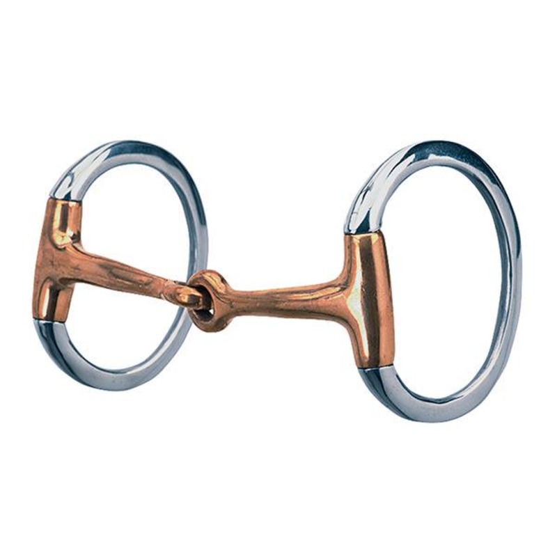 Eggbutt Snaffle Bit, 5-1/2 Copper Plated Mouth