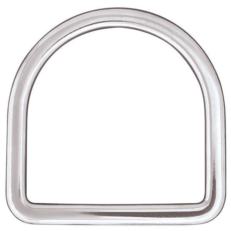 Long Flat Saddle D-Ring Stainless Steel, 3