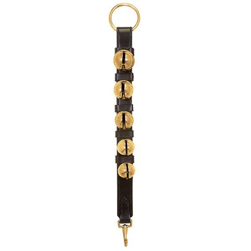 120 Sleigh Bell Strap Solid Brass, 1-1/2 W x 24 L