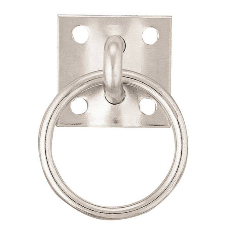 #52 Tie Ring Plate Zinc Plated, 1-3/4 x 1-7/8