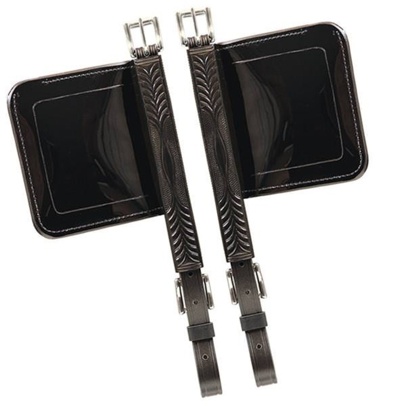 Brahma Webb Bridle Blinds Black with Stainless Steel #49