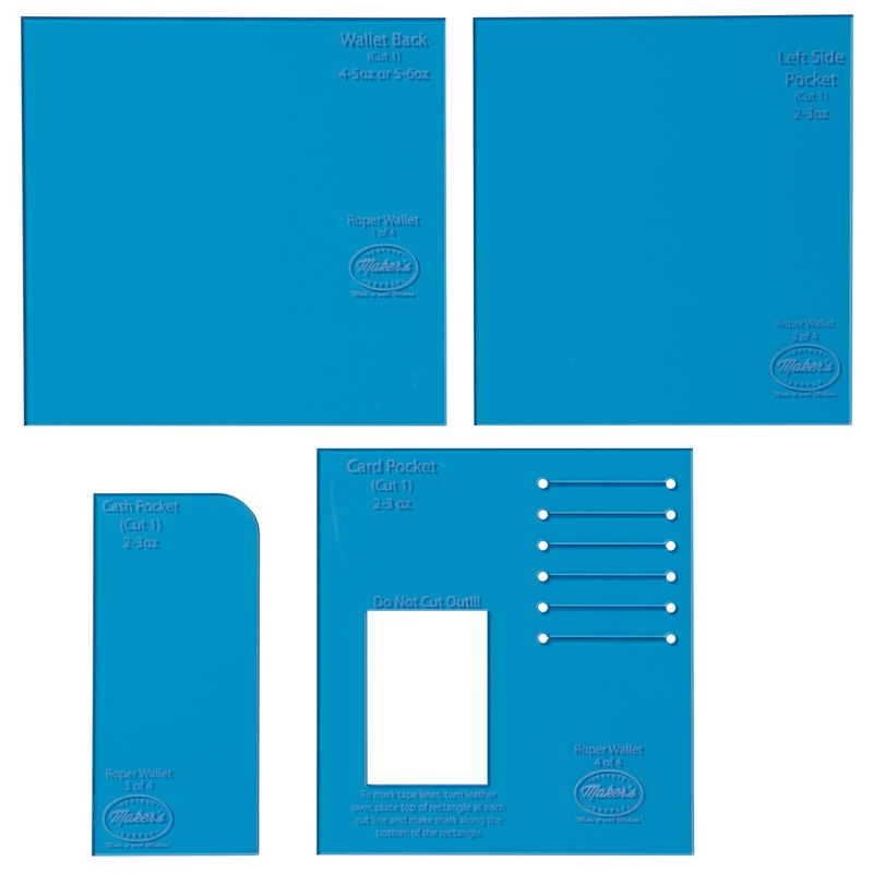Roper Wallet Acrylic Template Set by Maker’s Leather Supply