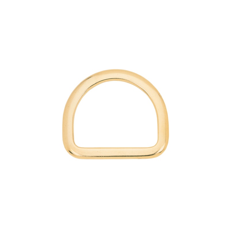 Saddle D-Ring Solid Brass, 3