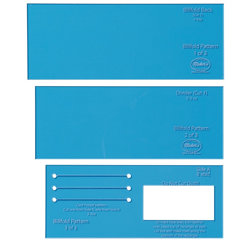 Billfold Acrylic Template Set by Maker’s Leather Supply