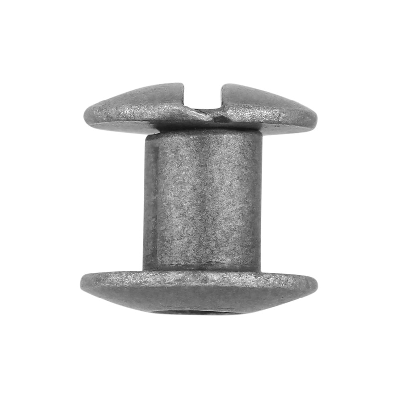 1/4 Nickel, Open Hole Chicago Screw, Solid Brass PK10, #L-156OH-1-4-NIC