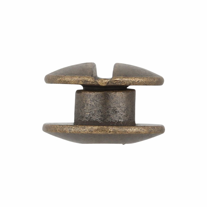 1/8 Antique Brass, Open Hole Chicago Screw, Solid Brass PK10, #L-156OH-1-8-ANTB