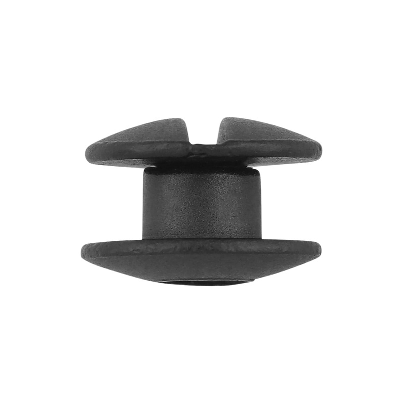 1/8 Black, Open Hole Chicago Screw, Solid Brass PK10, #L-156OH-1-8-BLK