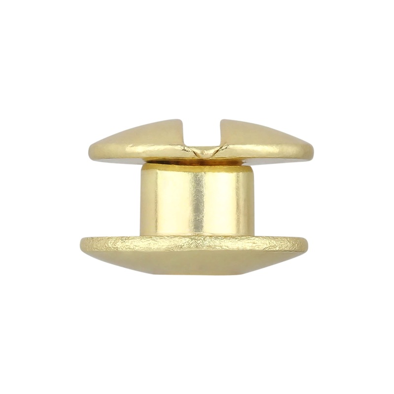 1/8 Brass, Open Hole Chicago Screw, Solid Brass PK10, #L-156OH-1-8-BP