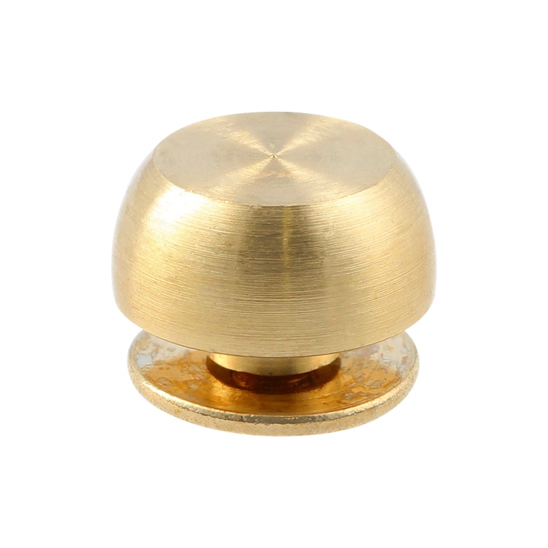 11mm Brass, Dome Top Stud with Screw, Zinc Alloy – PK5, #P-4003-11-BRS