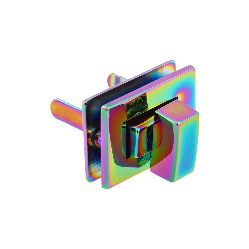 17mm Rainbow, Twist Turn Lock, Zinc Alloy, #P-4004-IR
