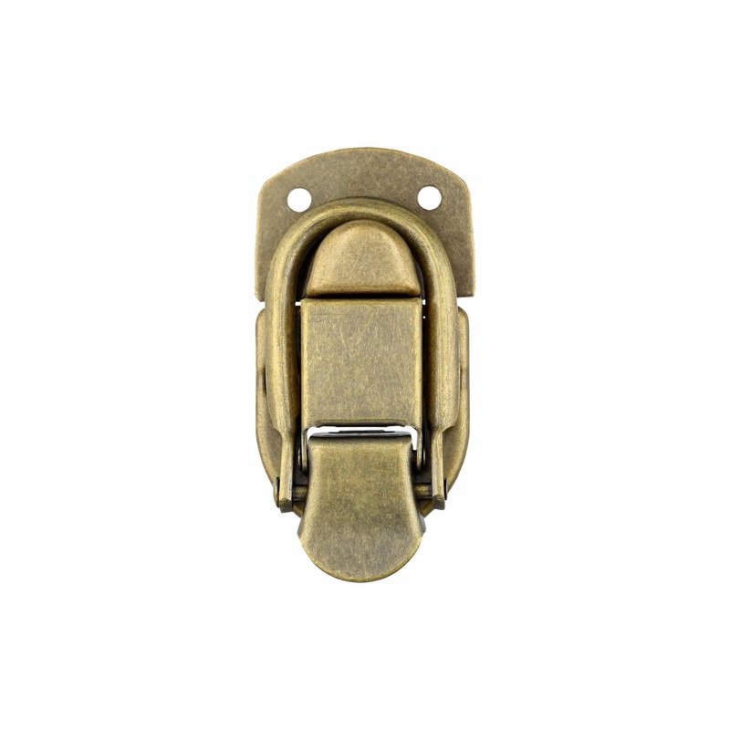 2 7/16 Antique Brass, Latch Lock Drawbolt, Steel, #L-2026-ANTB