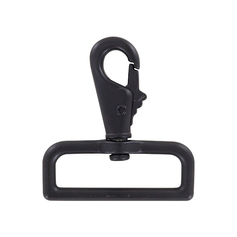 2 Matte Black, Lever Swivel Snap Hook, Zinc Alloy-PK4, #P-2027-BLK