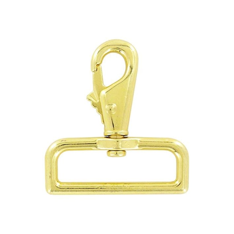 2 Shiny Gold, Lever Swivel Snap Hook, Zinc Alloy-PK4, #P-2027-BP