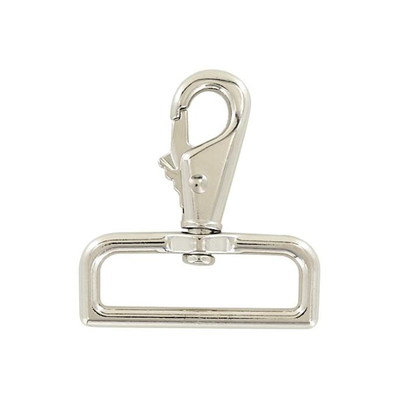 2 Shiny Nickel, Lever Swivel Snap Hook, Zinc Alloy-PK4, #P-2027-NP