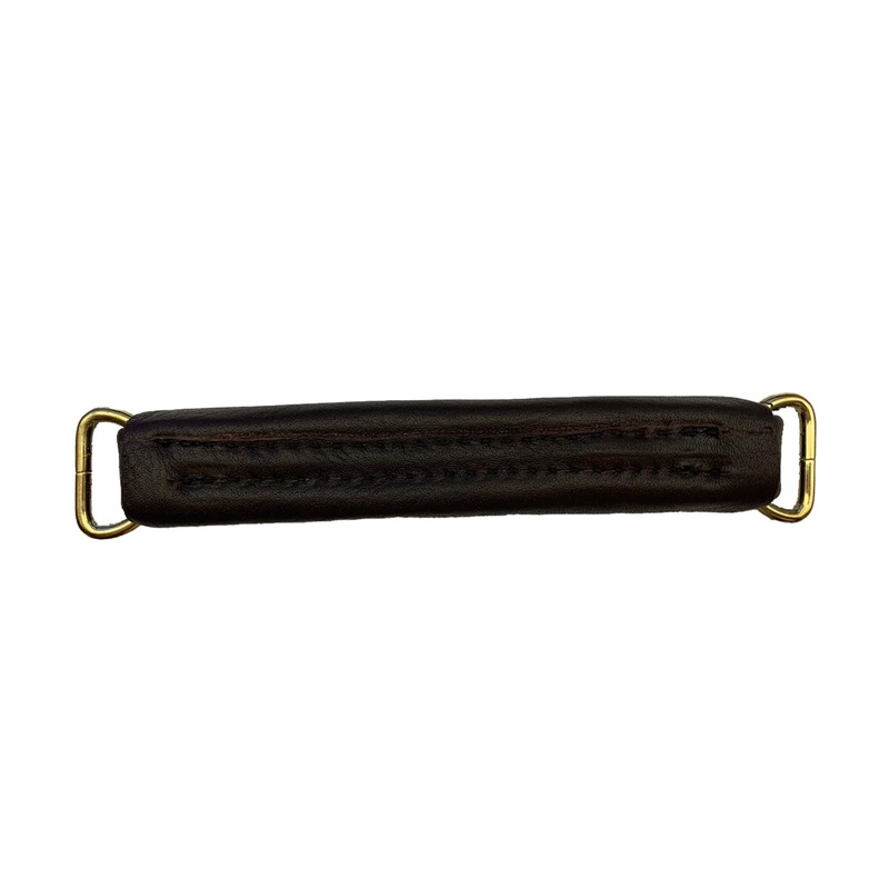 5  Brown, Handle with Brass Hardware, Leather, #L-1803-BRO