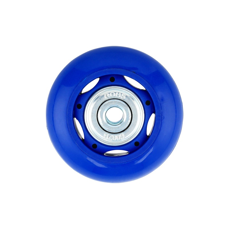 50mm Blue, Ball Bearing Inline Skate Wheel, Plastic, #L-3726-BLU