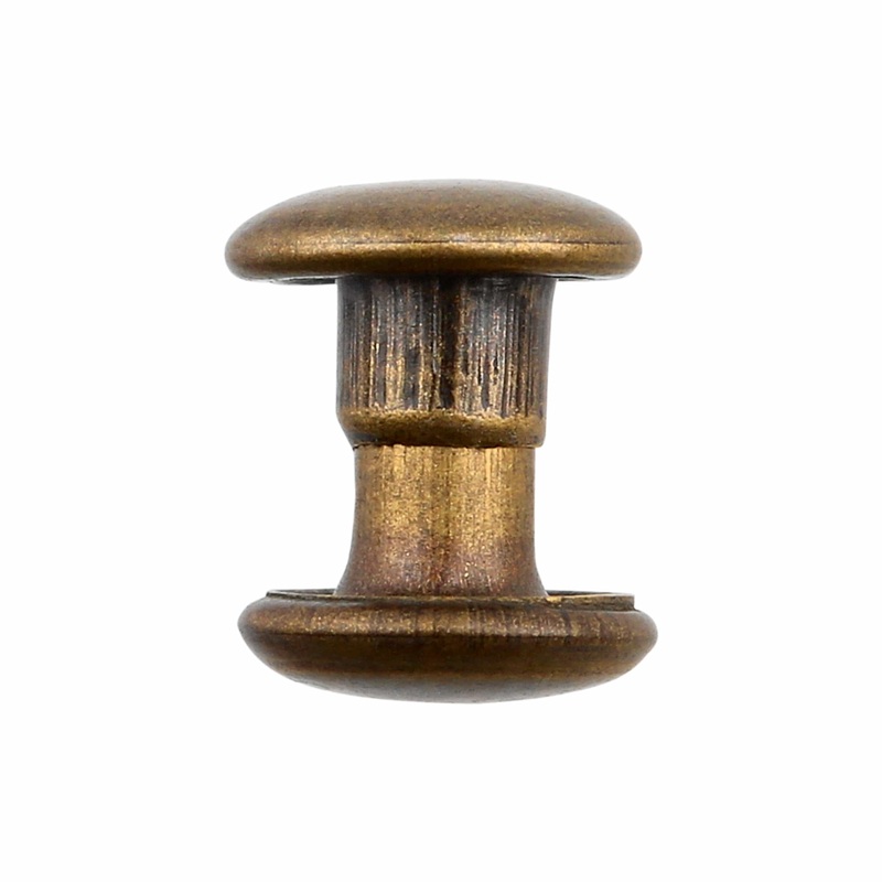 6.5mm Antique Brass, Double Cap Jiffy Rivets, Solid Brass-100ct, #NB206D-ANTB