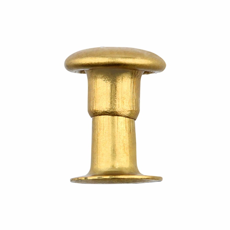 6.5mm Brass, Single Cap Jiffy Rivets, 100ct, #NB206S-SB