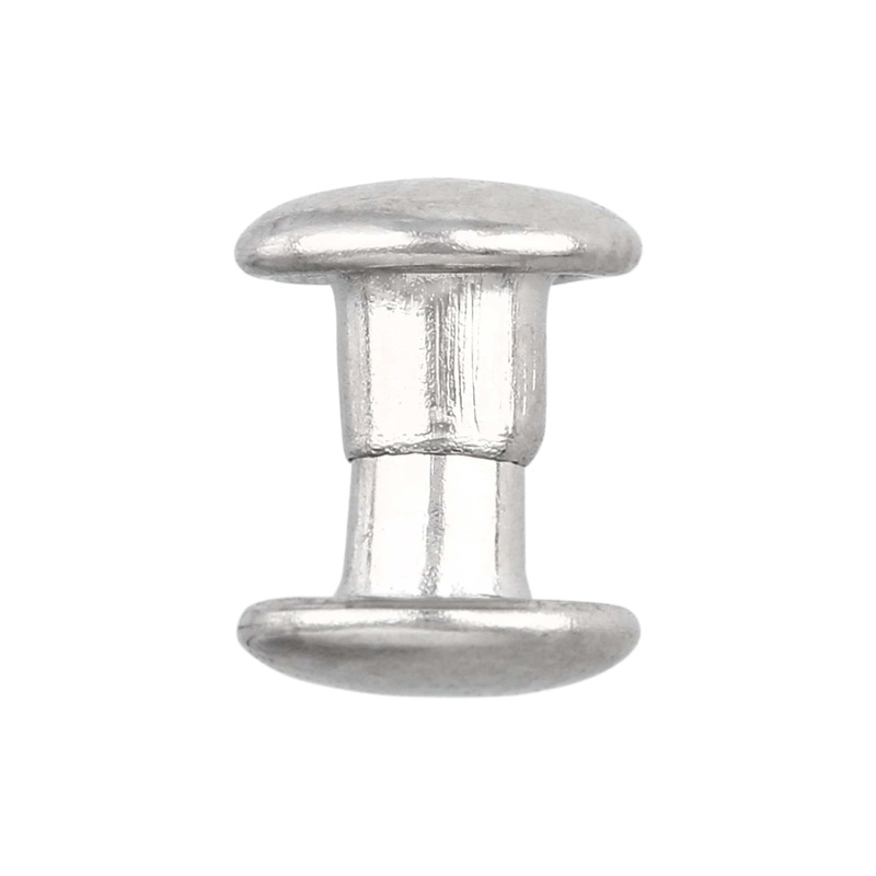 6.5mm Nickel, Double Cap Jiffy Rivets, Solid Brass-100ct, #NB206D-SBN