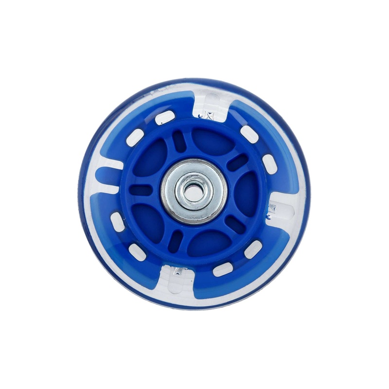 76mm Blue, In-line skate wheel with LED Lights, PolyUrethane, #L-3891-BLU