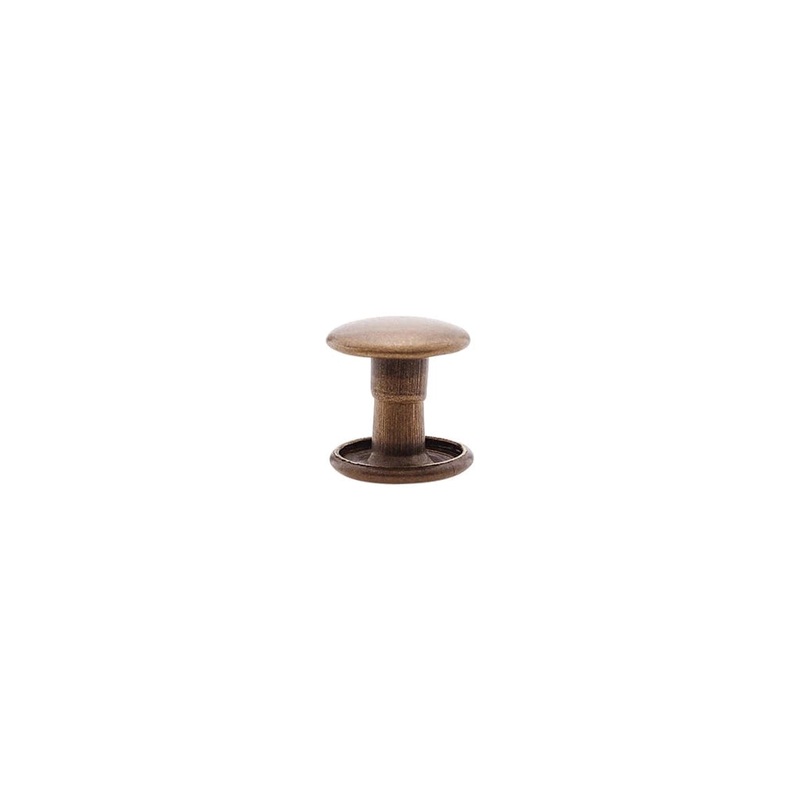 7mm Antique Brass, Double Cap Jiffy Rivet, Solid Brass- 100ct, #NB407D-ANTB