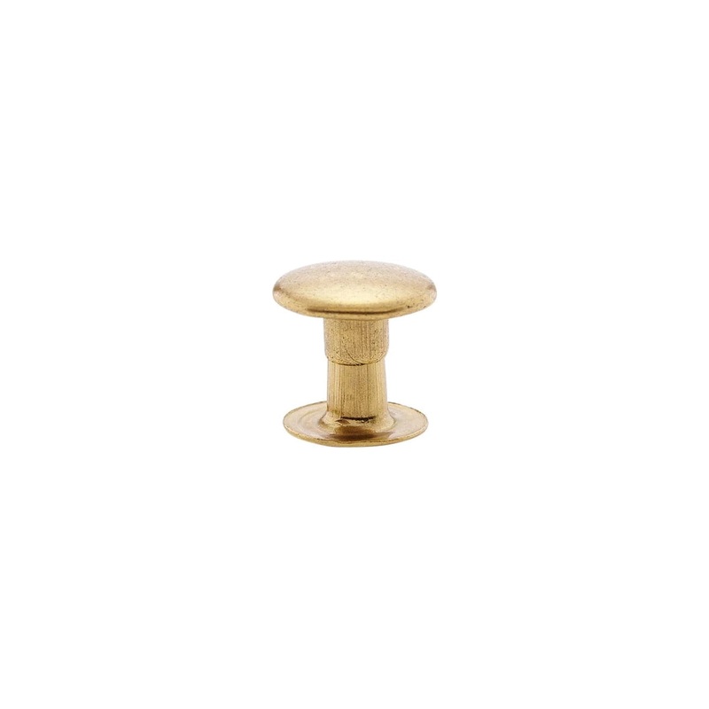 7mm Brass, Single Cap Jiffy Rivet, Solid Brass- 100ct, #NB407S-SB