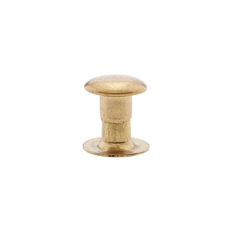 7mm Brass, Single Cap Jiffy Rivets, Solid Brass-100ct, #NB307S-SB