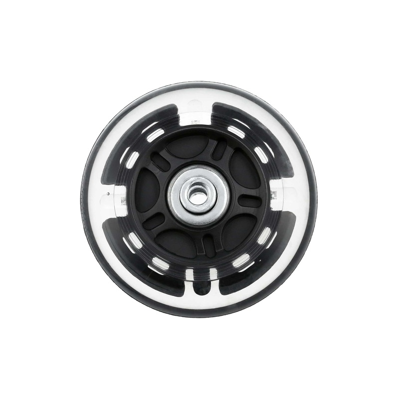 80mm Black, In-line skate wheel with LED Lights, PolyUrethane, #L-3892-BLK
