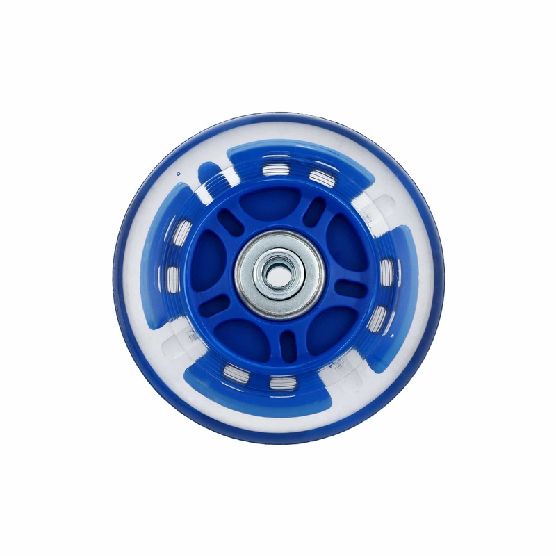 80mm Blue, In-line skate wheel with LED Lights, PolyUrethane, #L-3892-BLU