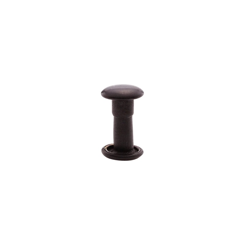 9mm Black, Double Cap Jiffy Rivets, Solid Brass-100ct, #NB309D-SBBK