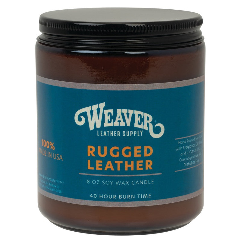 Soy Wax Candle, 8 oz.|Rugged Leather|Leather & Whiskey