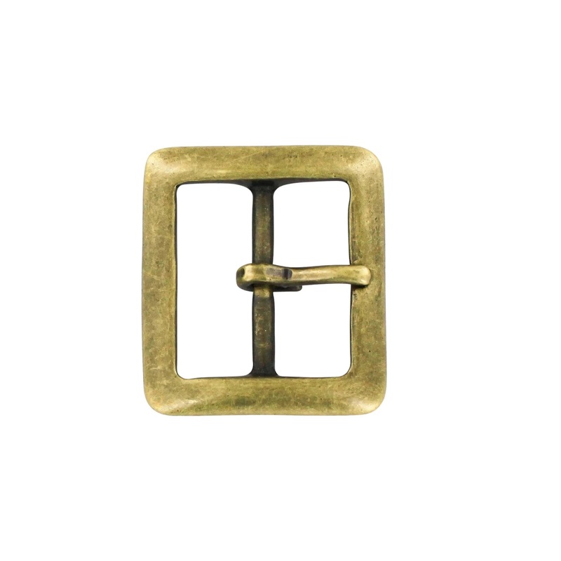 1 1/2 Antique Brass, Sam Browne Center Bar Buckle, Solid Brass, #899-1-1-2-ANTB