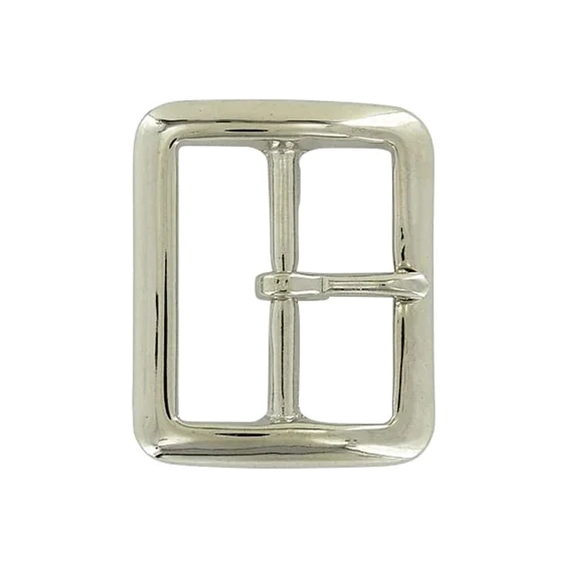 1 3/4 Nickel, Sam Browne Center Bar Buckle, Solid Brass, #899-1-3-4-N