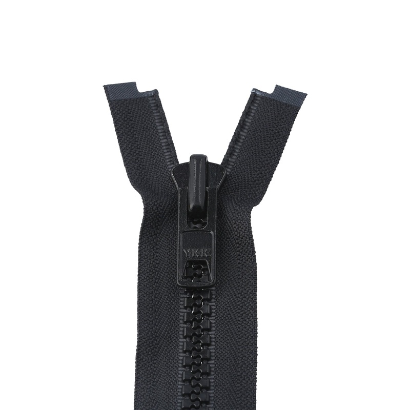 #10 Vislon, Black, 24 YKK Separating Jacket Zipper, Plastic, #10VF-24-BLK