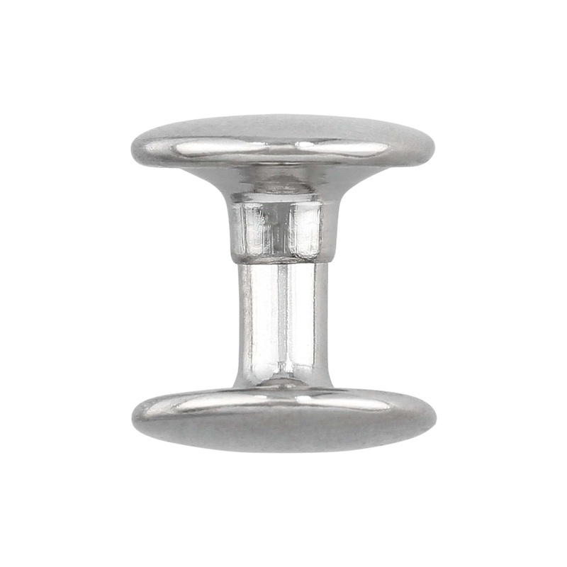 10mm Nickel, Double Cap Jiffy Rivets, Iron – PK100, #A-311-NP