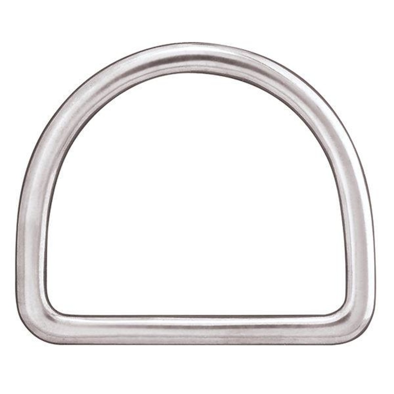 11114 Flat Saddle D-Ring, Stainless Steel, 3-1/2