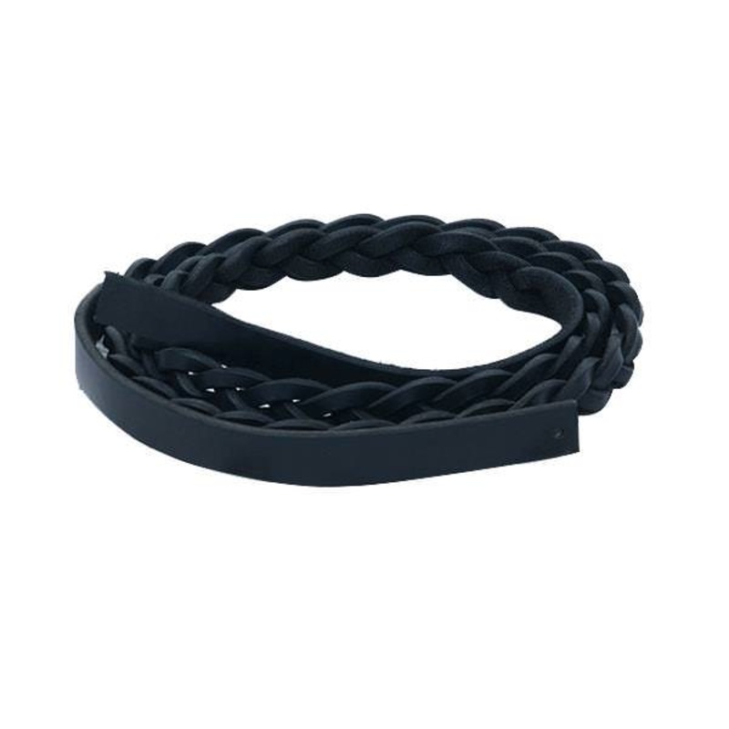 3-Plait Braided Line Ends|Black|Burgundy|1″
