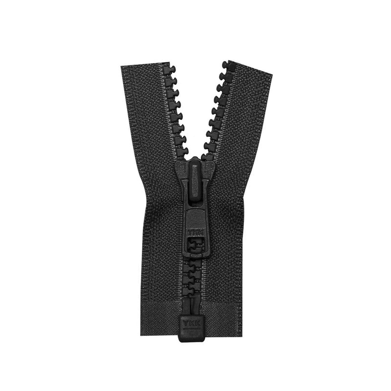#5 Vislon, Black, 36 YKK Separating Jacket Zipper, Plastic, #5VF-36-BLK