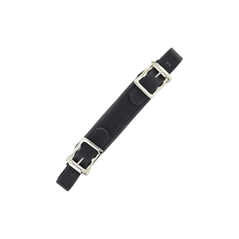 6 1/2 Black, Emergency Handle with Nickel Hardware, Leather, #67-BLK