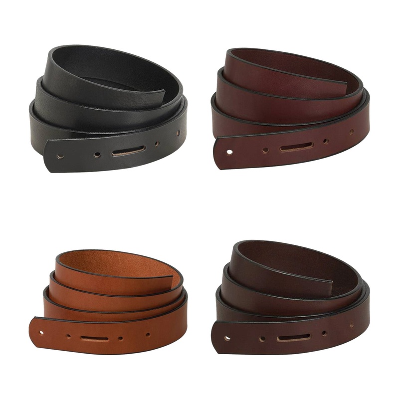 English Bridle Belt Blank with Snap Holes & Edge Paint
